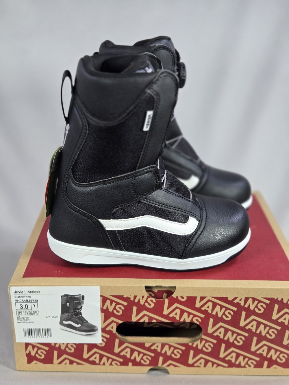 NWT Vans Juvie Linerless Youth Kids Snowboard Boots BOA Size 3
